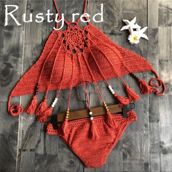 Catch Dreams BoHo Bikini In Rust - Picture 2 of 3